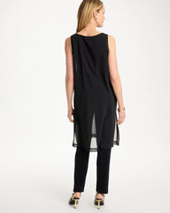 Travelers Black Travelers™ Layered Chiffon Tunic