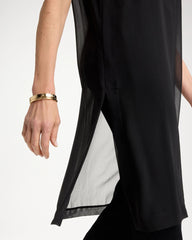 Travelers Black Travelers™ Layered Chiffon Tunic