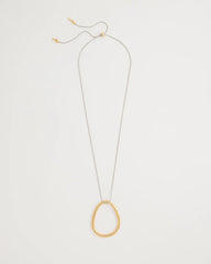 Mixed Metals Mixed Metal Circle Pendant Necklace