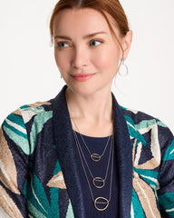 Mixed Metals Mixed Metal Triple Circle Pendant Necklace