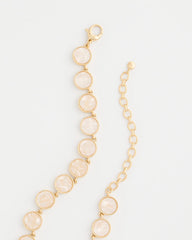 Gold Pearlescent Rounded Collar Necklace