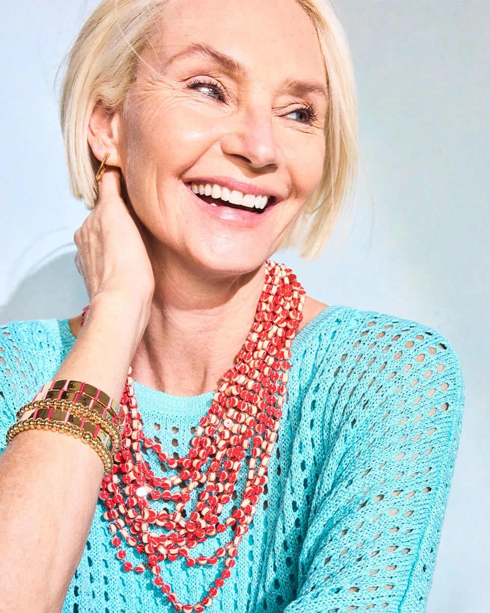 Coral Coral Multi-Strand Necklace