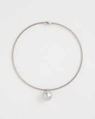 Silver Silver Bead Collar Necklace
