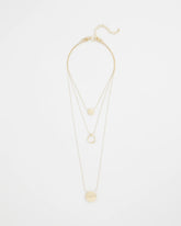 Gold Gold Triple Pendant Necklace