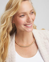 Mixed Metals Mixed Metal Link Triple-Strand Necklace