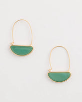 Green Resin Threader Drop Earrings