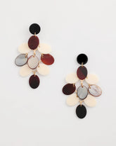 Neutral Neutral Resin Chandelier Earrings