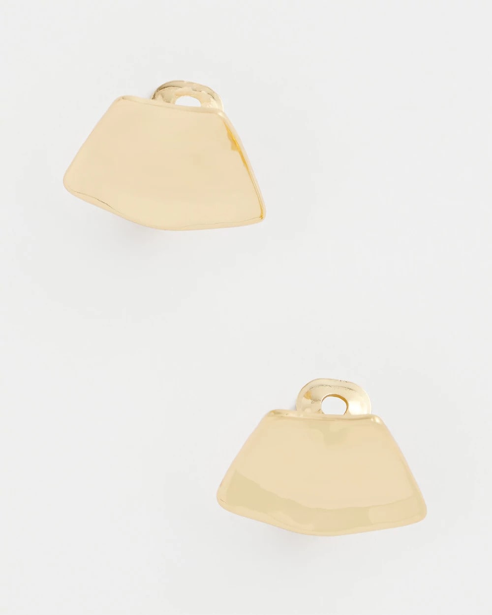 Gold Gold Fan Clip On Earrings