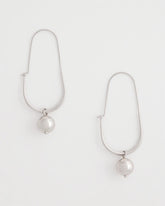 Silver Silver Bead Threader Earrings