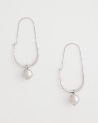 Silver Silver Bead Threader Earrings
