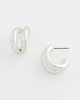 Silver Silver Double Mini Hoop Earrings