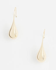 Gold No Droop™ Gold Tone Teardrop Threader Earrings