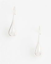 Silver No Droop™ Silver Tone Teardrop Threader Earrings