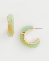 Aqua Aqua Tone Hoop Earrings