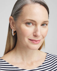Silver No Droop® Silver Tone Mini Hoops