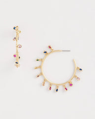 Multi Multi-Color Hoop Earrings