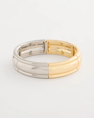 Mixed Metals Mixed Metal Hinge Cuff Bracelet