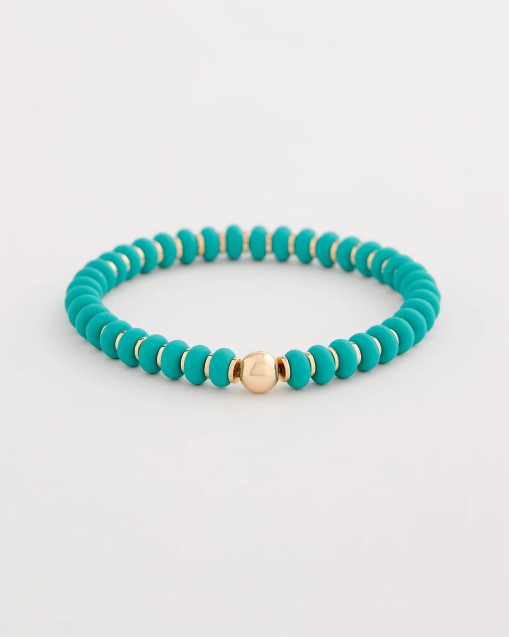 Teal Green Round Stretch Bracelet