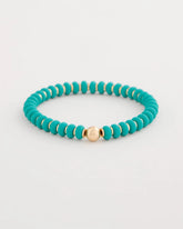 Teal Green Round Stretch Bracelet