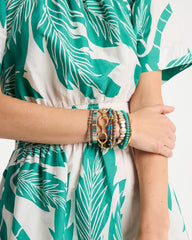 Teal Green Round Stretch Bracelet