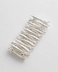 Silver Silvertone Fish Stretch Bracelet