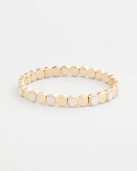 Pearl Pearl Mini Circle Stretch Bracelet