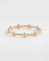 Gold Gold-tone Medium Bead Stretch Bracelet