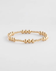 Gold Gold-tone Small Bead Stretch Bracelet