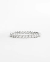 Silver Faux Tennis Stretch Bracelet