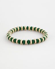 Green Green Gold Slice Stretch Bracelet