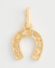 Gold Horseshoe Charm