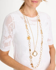 Gold Butterfly Wing Monocle Necklace