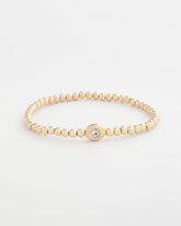 Gold Mini Bead Stretch Hero Bracelet
