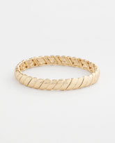 Gold Thin Twist Stretch Bracelet