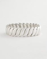 Silver Matte Twist Stretch Bracelet