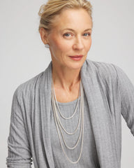 Silver Multi-Layer Snake Chain Necklace