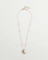 Gold Gold Moon Pendant Necklace