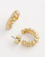 Gold No Droop® Goldtone Twisted Hoop Earrings
