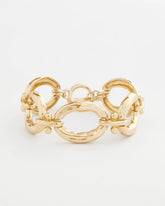 Gold Open Link Toggle Bracelet
