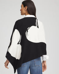 Black Love Brush Convertible Sweater Poncho