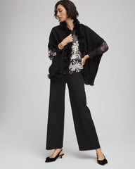 Black Faux Fur Cocoon
