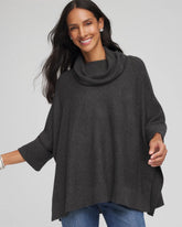 Graphite Heather Gray Cowlneck Poncho