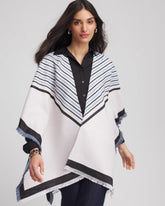 Passport Blue Woven Reversible Ruana