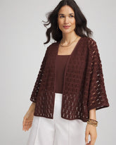 Cacao Short Woven Kimono