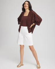 Cacao Short Woven Kimono