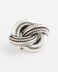 Silver Silvertone Knot Scarf Ring