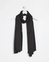 Black Floral Burnout Oblong Scarf