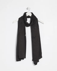 Black Floral Burnout Oblong Scarf