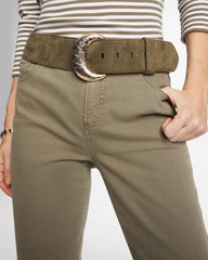 Green Green Faux Suede Sash Belt