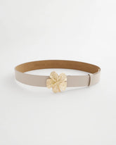 Neutral Floral Buckle Trouser Belt